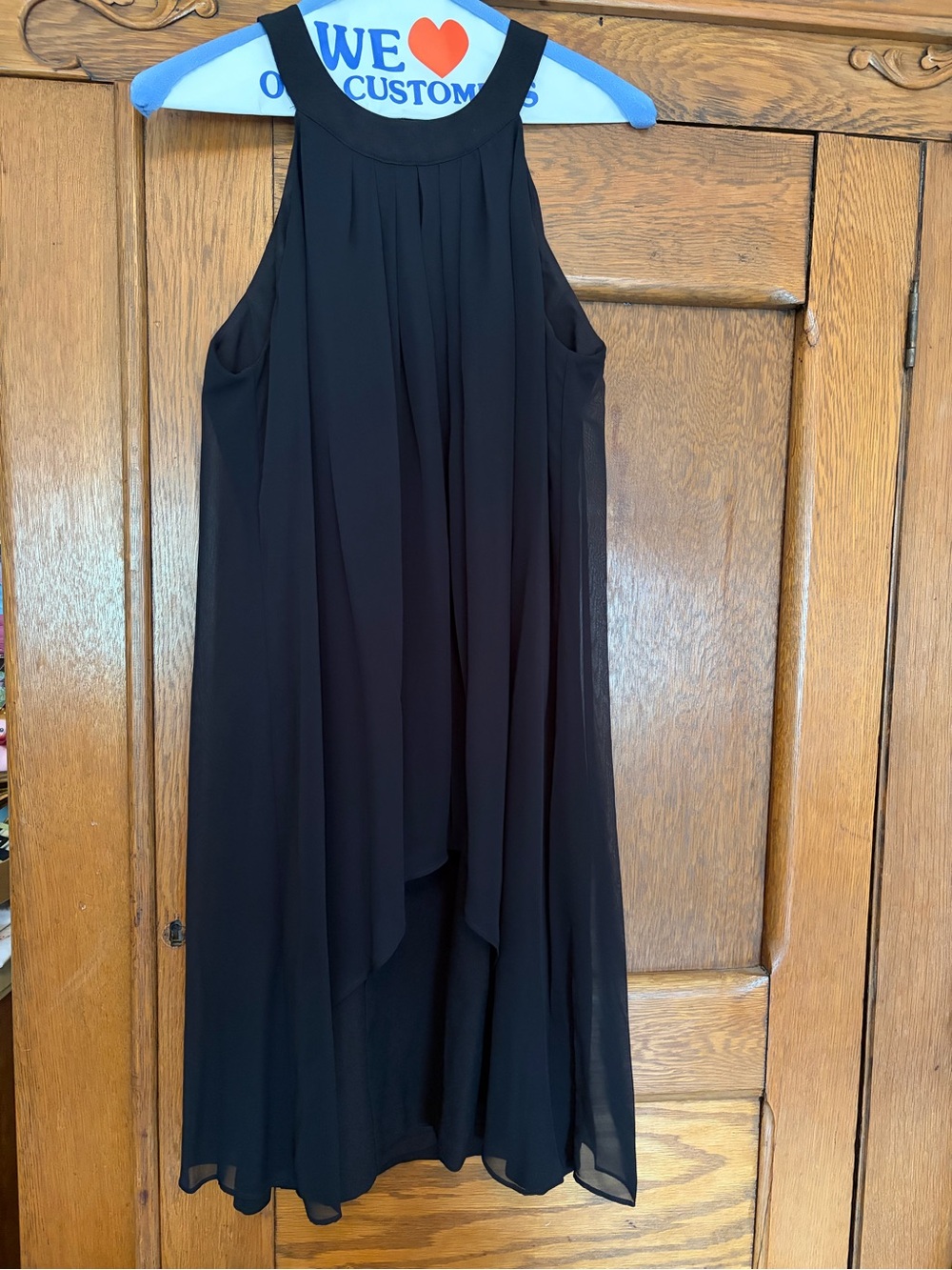 White House Black Market Black Sleeveless Pleated Dress